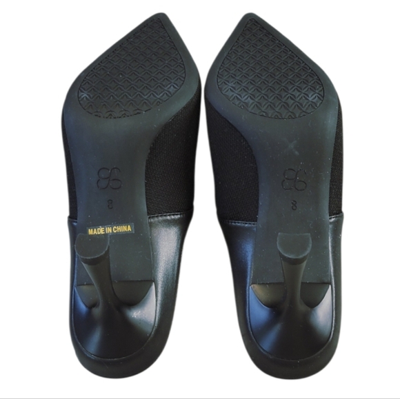 Cosy Island GraceLithe Black Studded Detail Pointed Toe Heeled Mules Size 8 - Picture 10 of 13